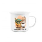 Purely Home Coffee & a Good Book Enamel Mug