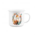 Purely Home Floral Fox Enamel Mug