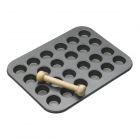 MasterClass Non-Stick Mini Hole Tin with Wooden Tool