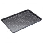 large rectangular non stick baking tray with perforated holes for a crisp bake