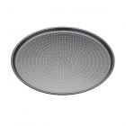 masterclass kitchen round pizza baking tray with perforated holes for aerating and creating a crisp base