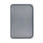 large grey baking tray made from metal with double ceramic coating for the best non-stick capability