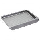 large non stick rectangular baking tray with smart stack design