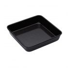 black enamel coated square cooking tin for roasting and baking cakes