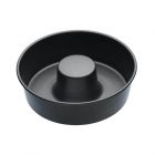 round cake pan made from non-stick carbon steel, for making ring cakes and rum baba