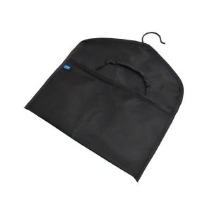 Black storage bag for laundry clothing pegs, made from durable twill cloth.
