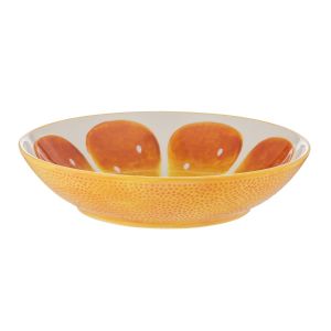 Typhoon World Foods Orange Ceramic Low Bowl - 25cm