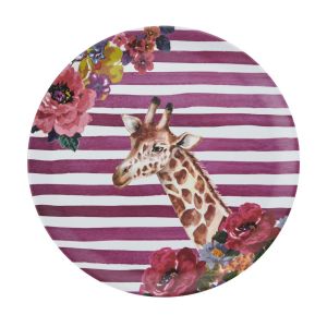 Mikasa Wild At Heart Round Serving Tray - Giraffe